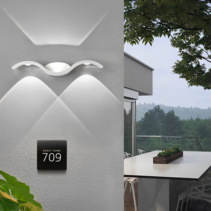 Vegglampe Moderne Utendørs LED Opp Ned Lampe Luvikno