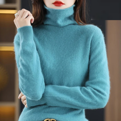 Luvik | Kasmirneule Naiset Pehmeä korkea kaulusneule, Lämmin & Luksusdesign