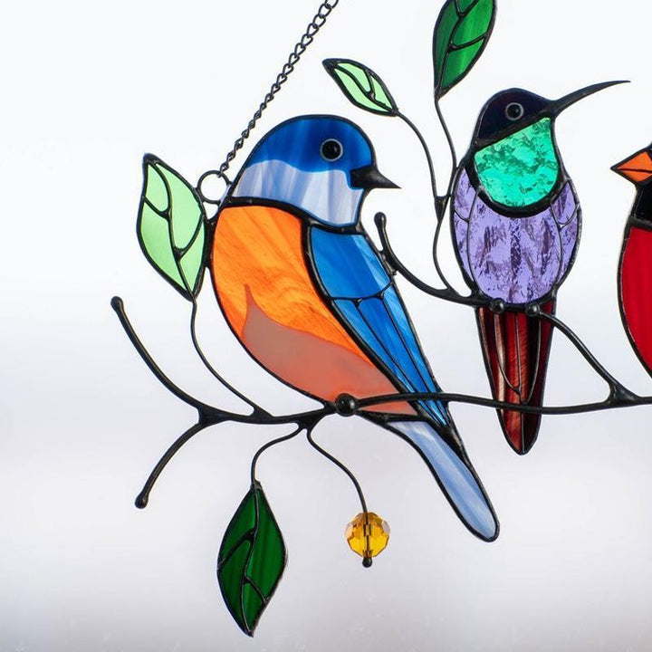 Fugler Flekket Glassvindu Henge 🐦 | Luvikno