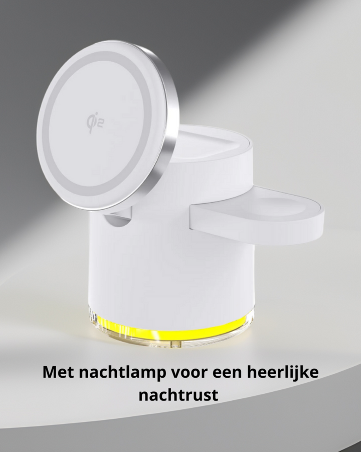 Luvikno | LuxDock Elite Ladingstasjon | Luksus alt-i-ett-løsning for Apple- og Android-enheter