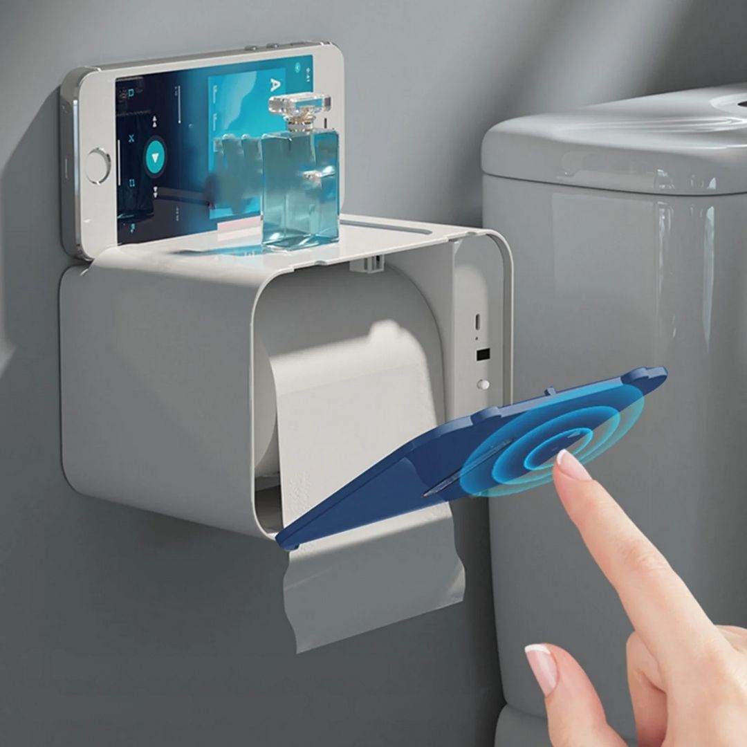 CleanGuard | Berøringsfri Toalettpapirdispenser – Sensorsensitiv – Auto-Fold Snitt – For Travle Toaletter Luvikno