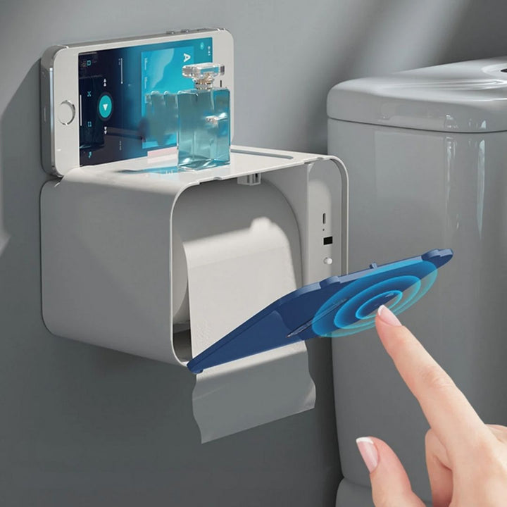 CleanGuard | Berøringsfri Toalettpapirdispenser – Sensorsensitiv – Auto-Fold Snitt – For Travle Toaletter Luvikno