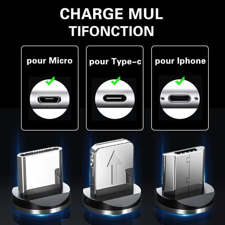 Magnetisk USB-ladekabel med LED | luvikno
