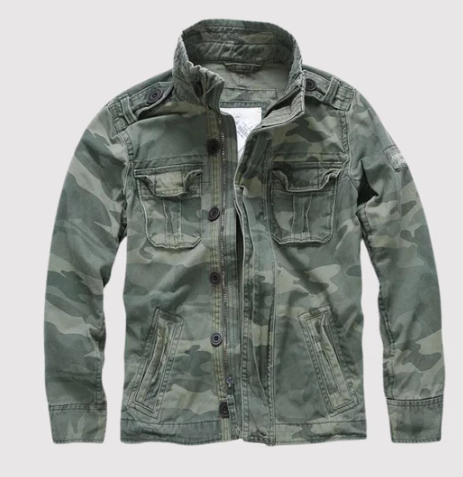 Retro denimjakke med forskjellige lommer