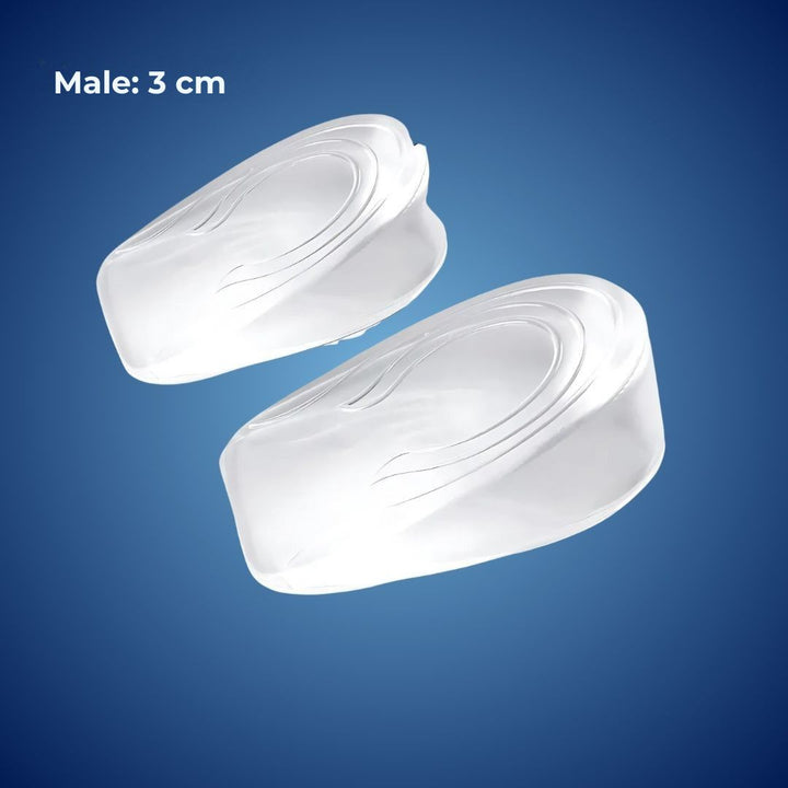 LiftComfort Silikon Gel Hæløkningsinnlegg | Høydeøkning - Smertelindring for Plantar Fasciitis - Støtdemping - Bedre Holdning Luvikno