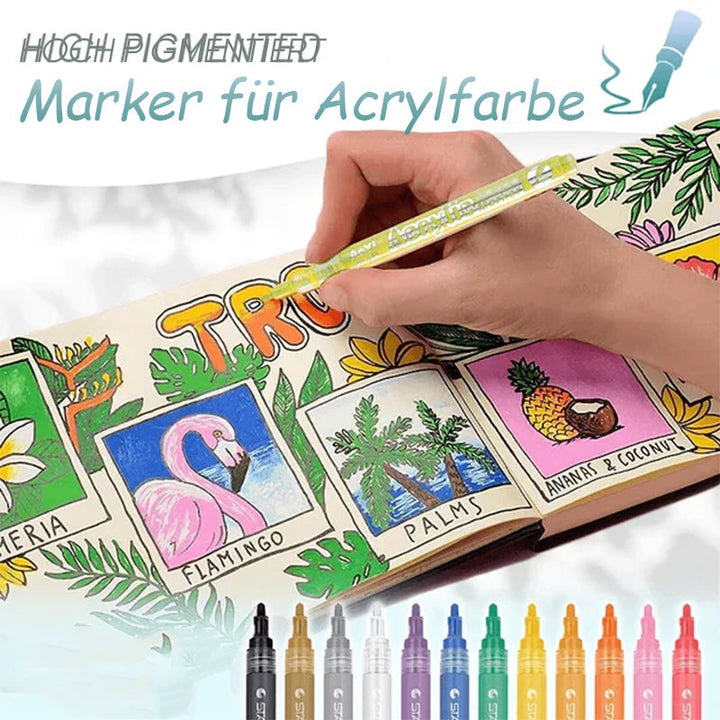 Luvikno | Høypigmenterte akrylmaling markører