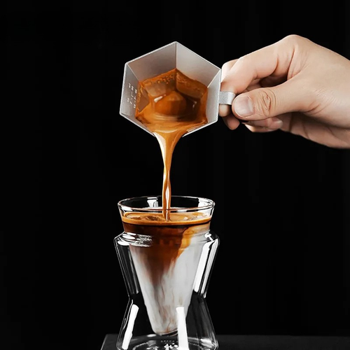 Prism Espresso Målebeger Aluminium Dosering Beholder med Treskaft | Luvikno