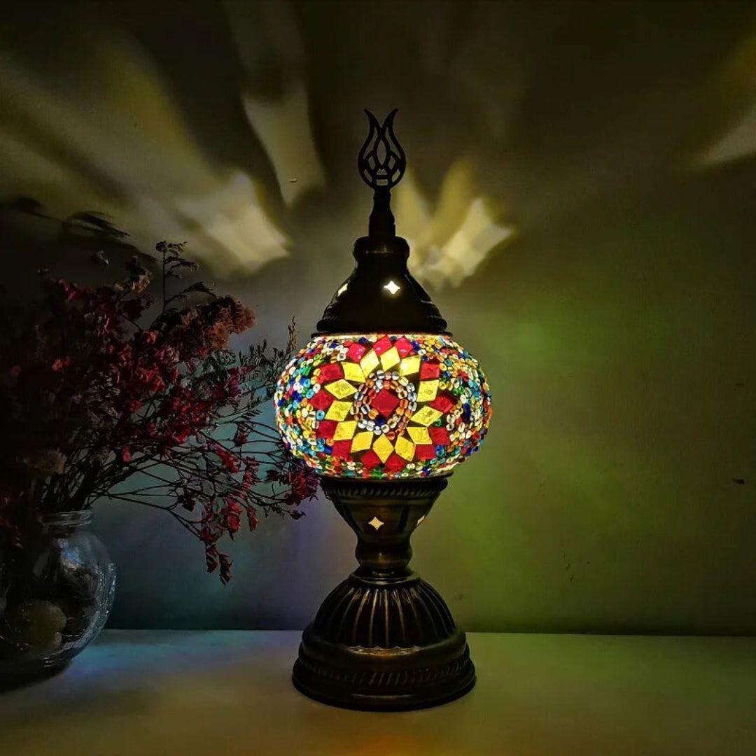 Mosaikk Fargerik Mønster Bordlampe Luvikno