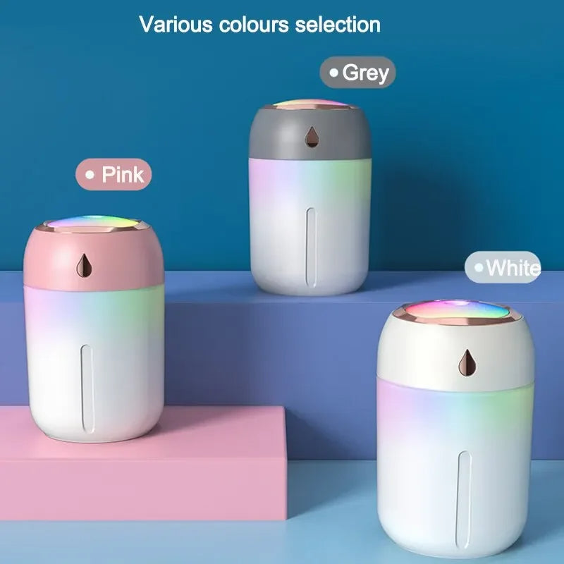 Mini Luftfukter og Aroma Diffuser med LED Lys Luvikno