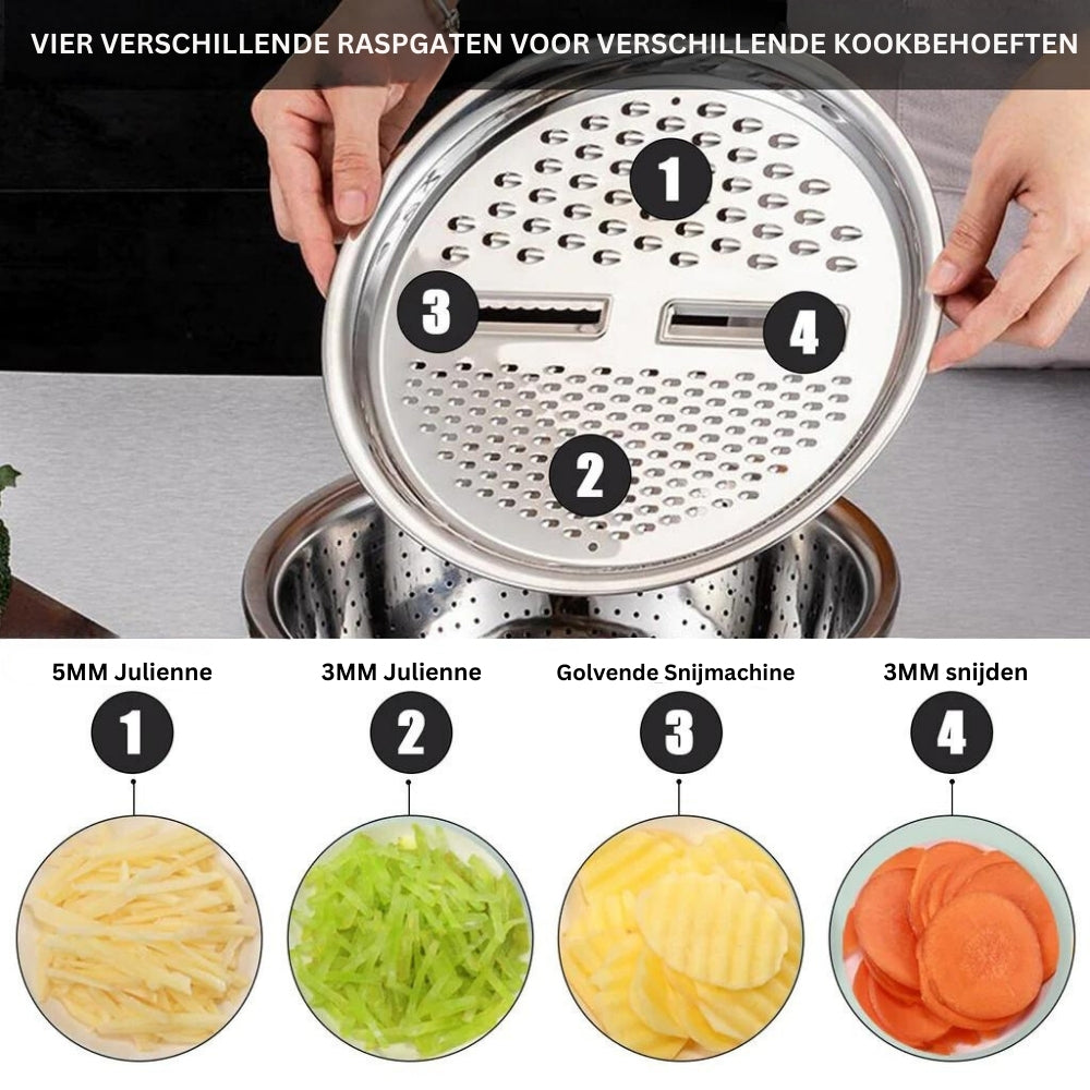 Master Chop - Stilfull 3-i-1 Kutteskuff laget av rustfritt stål Luvikno