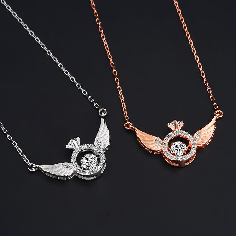Luvikno | Engelving Rhinestone Halskjede