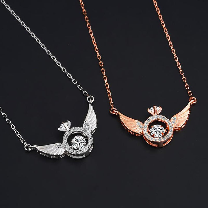 Luvikno | Engelving Rhinestone Halskjede