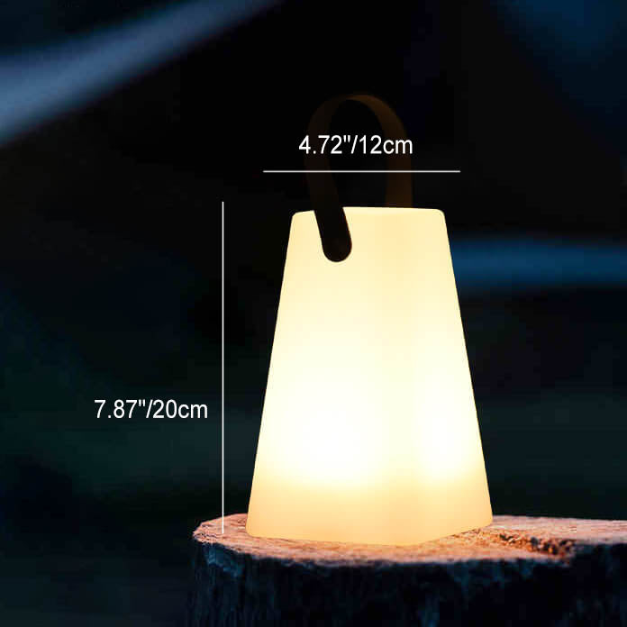 Moderne Enkelhet Plast Rund Kvadratisk Hånd LED Bordlampe For Utendørs Terrasse | Luvikno