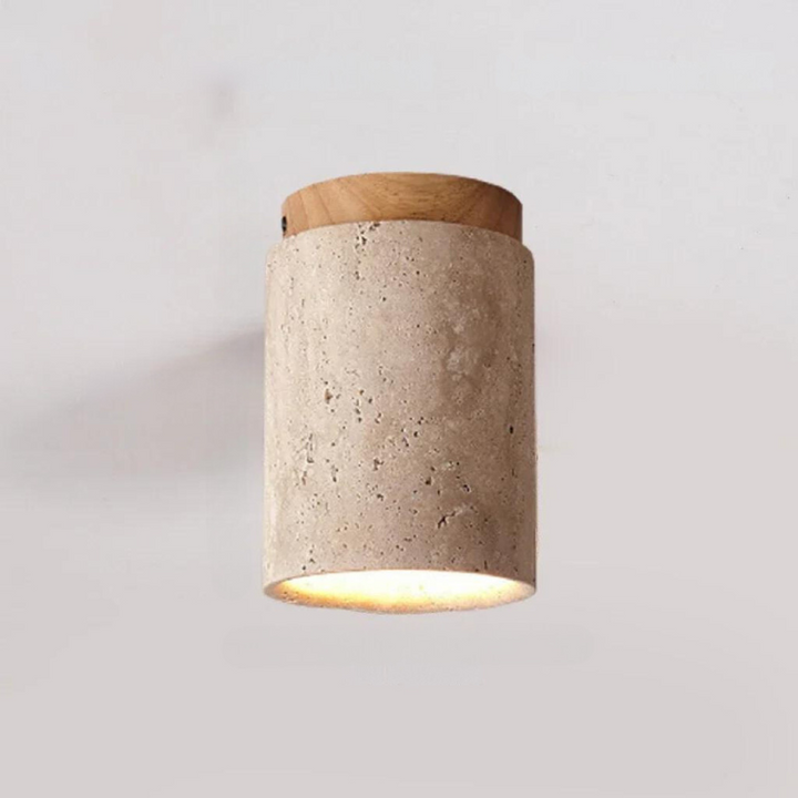 ÉclatPierre – Luksus Travertin LED Pendellampe for Hall Luvikno