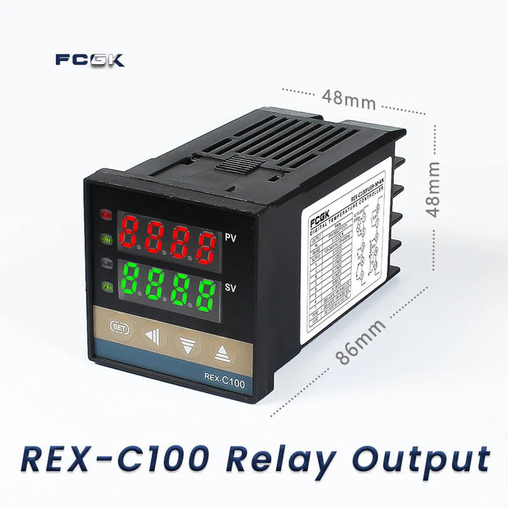 REX-C100 SSR Utgangstermostat Digital Timer | Luvikno