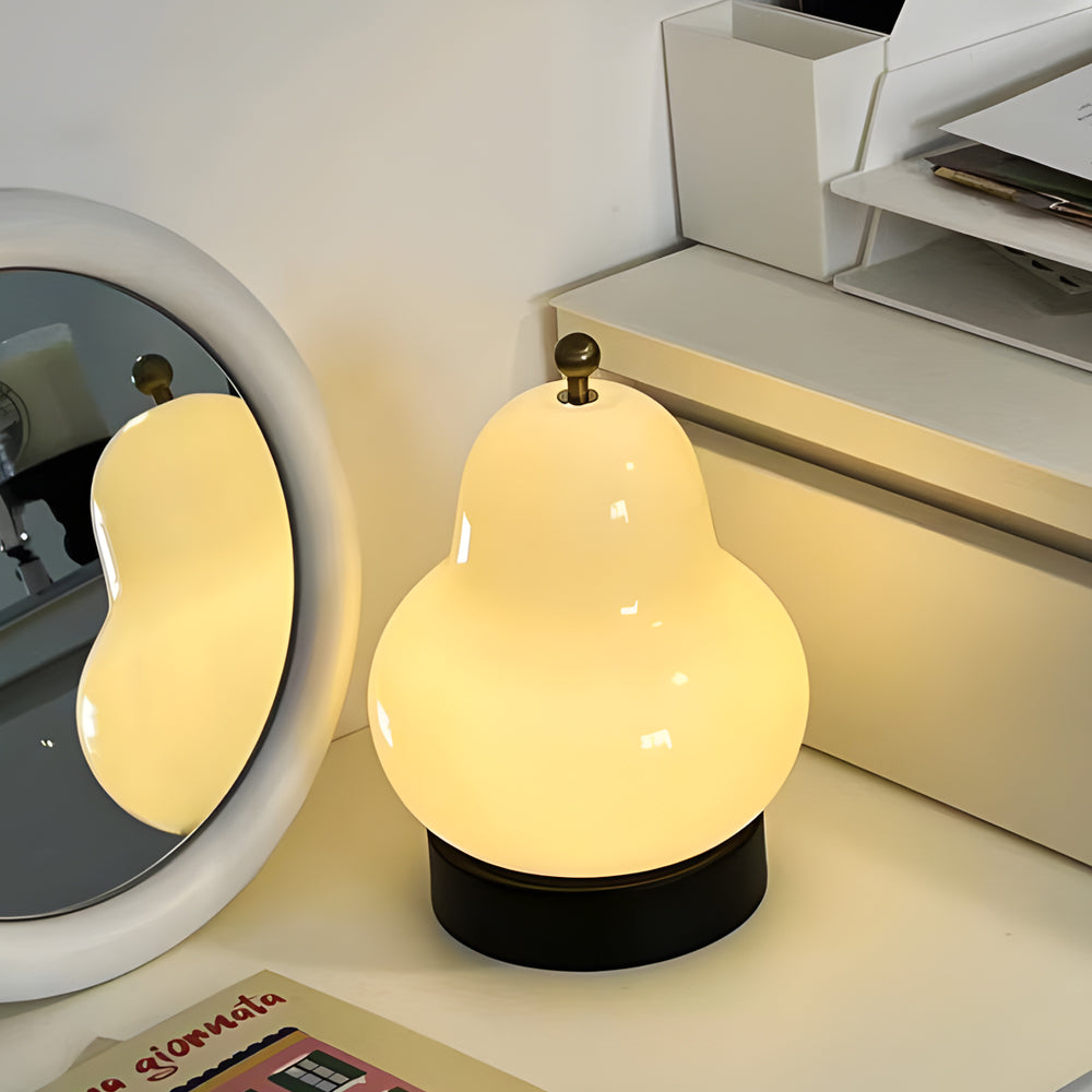 Luvikno | Elegant USB Pæreformet Bordlampe med Dimmbar LED