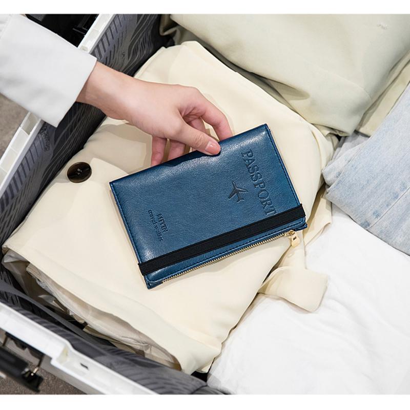 Men's Leather Passport Wallet with RFID Blocking | Luvikno