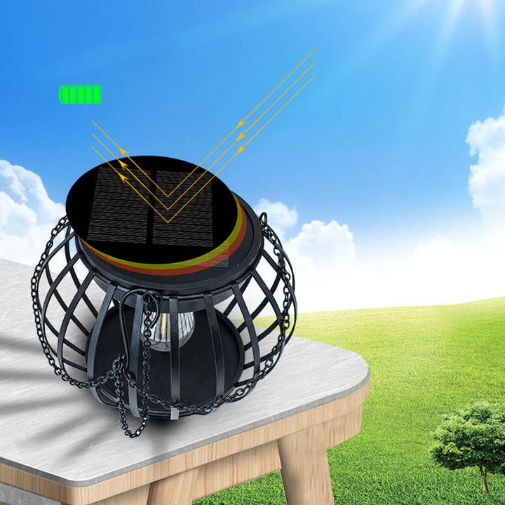 Solcelle Gresskar Lantern Design LED Utendørs Henge Dekorativt Lys | Luvikno