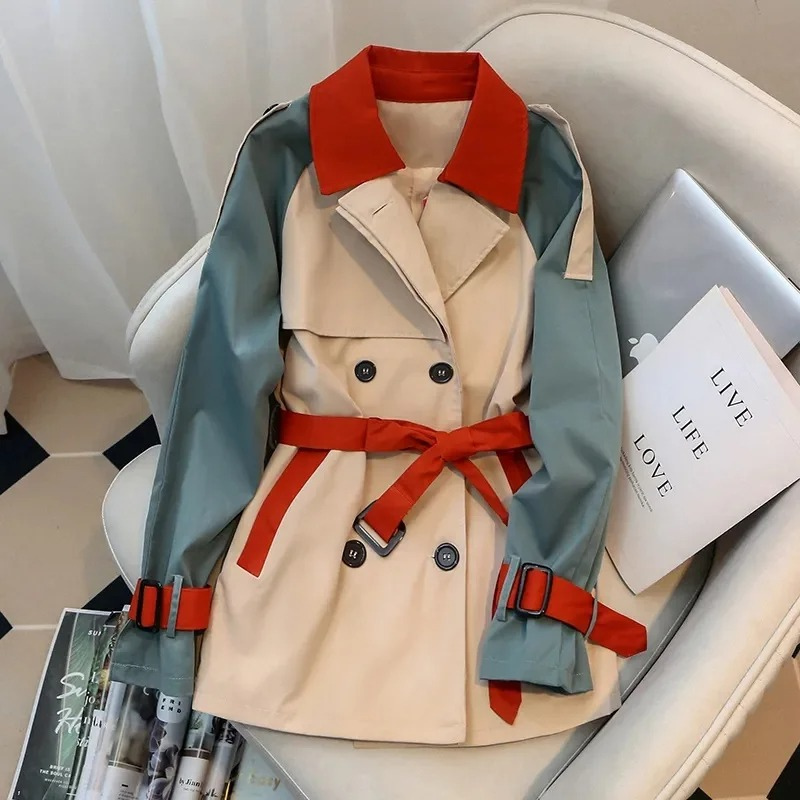 Luvik | Manteau trench pour femmes avec blocage de couleur