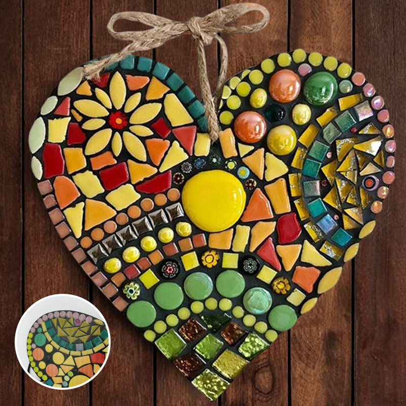 Large Garden Mosaic Heart Decoration | Luvikno