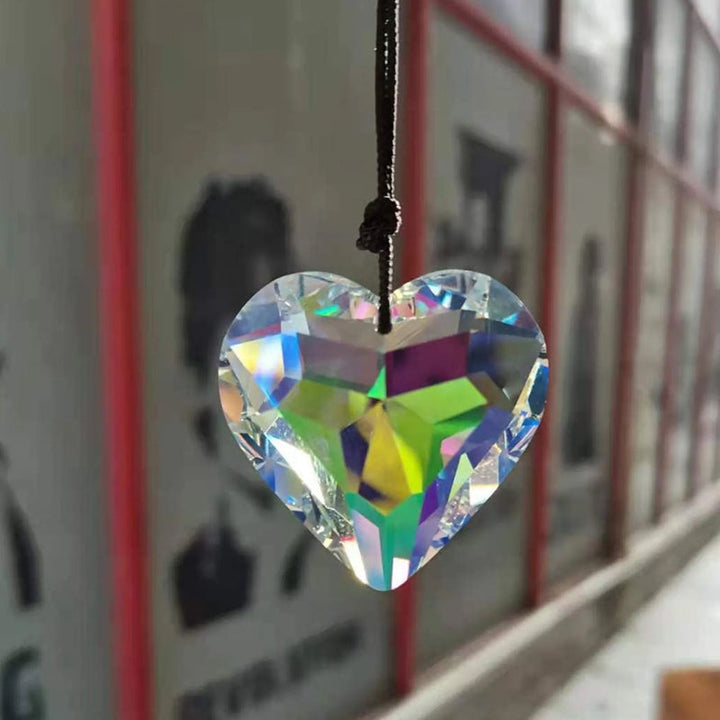 Hengende Hjerte Suncatcher Prisme Håndverk | Luvikno