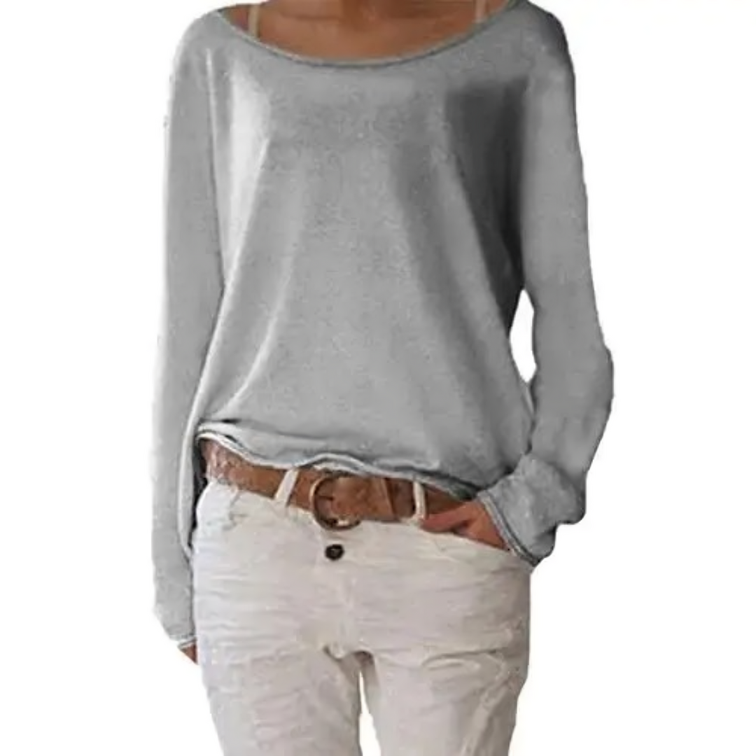 Luvik | yellow sweater with O-neck, simple and narrow