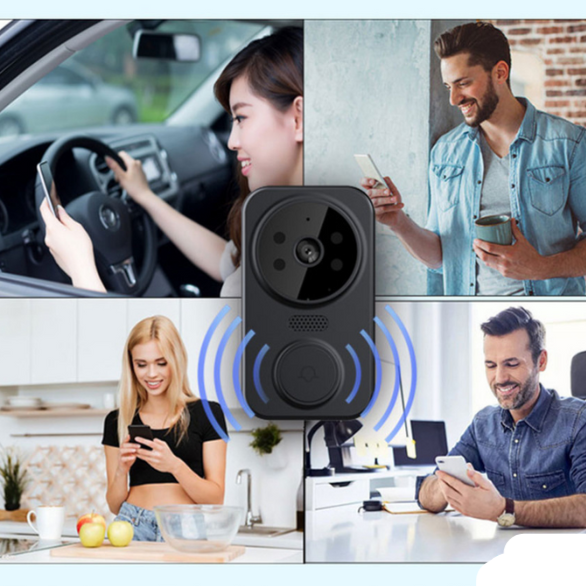 Noctiq Smart Wi-Fi Videodørklokke - HD Kamera, Nattmodus, Bevegelsessensor | Luvikno