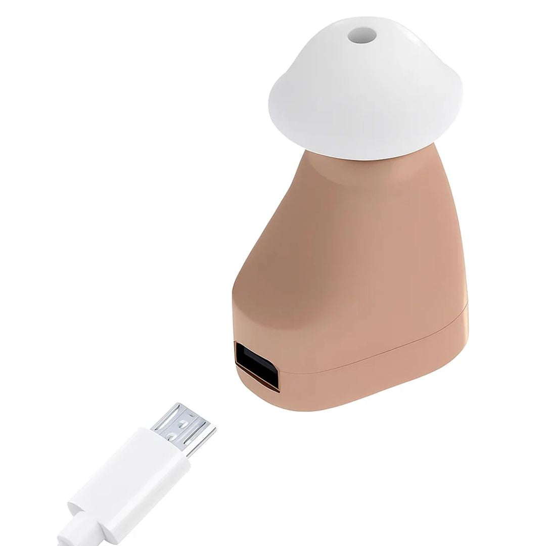 ClearHear | Oppladbar ITE Hørselsforsterker – Støyreduksjon – Ergonomisk Ørepassform – Klarere Tale for Eldre i Daglig Bruk Luvikno