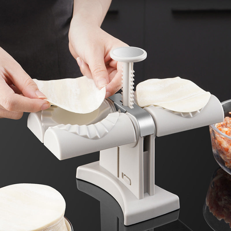 🥟Hushold Dobbel Hode Automatisk Dumpling Maker Form🧑‍🍳God hjelp i kjøkkenet | Luvikno