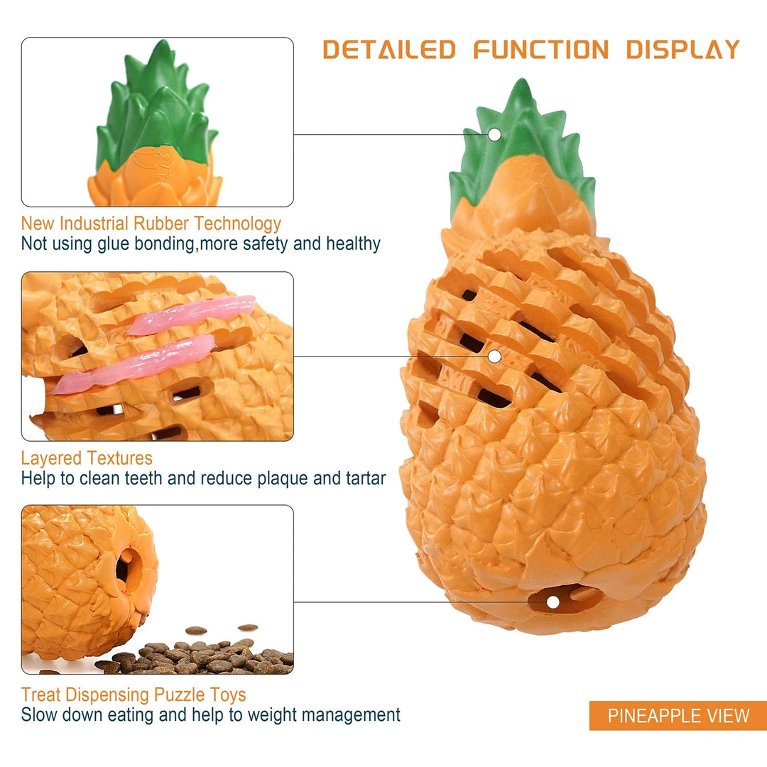 Indestructible Ananas Tyggleketøy for Hunder Luvikno