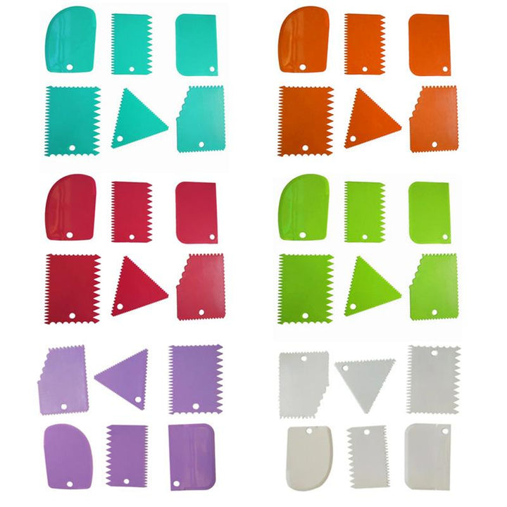 Cake Scraper Edge Decorating Set (6 PCS) | Luvikno