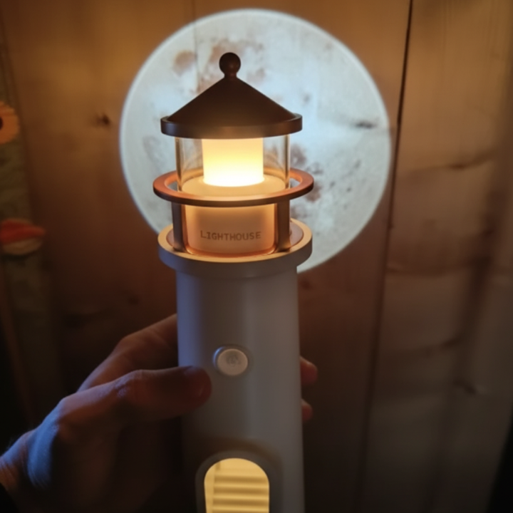 Månelampe Fyrtårn Prosjektor LED Lys Bluetooth Oppladbar Luvikno