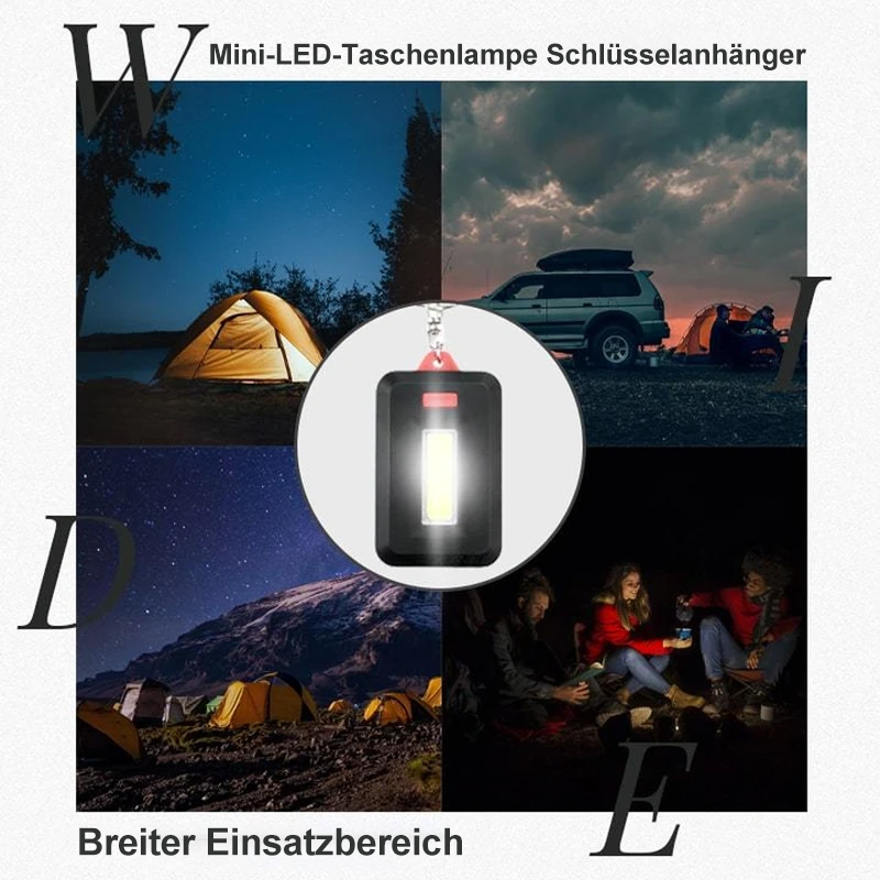 Mini-LED-lommelykt nøkkelring | Luvikno