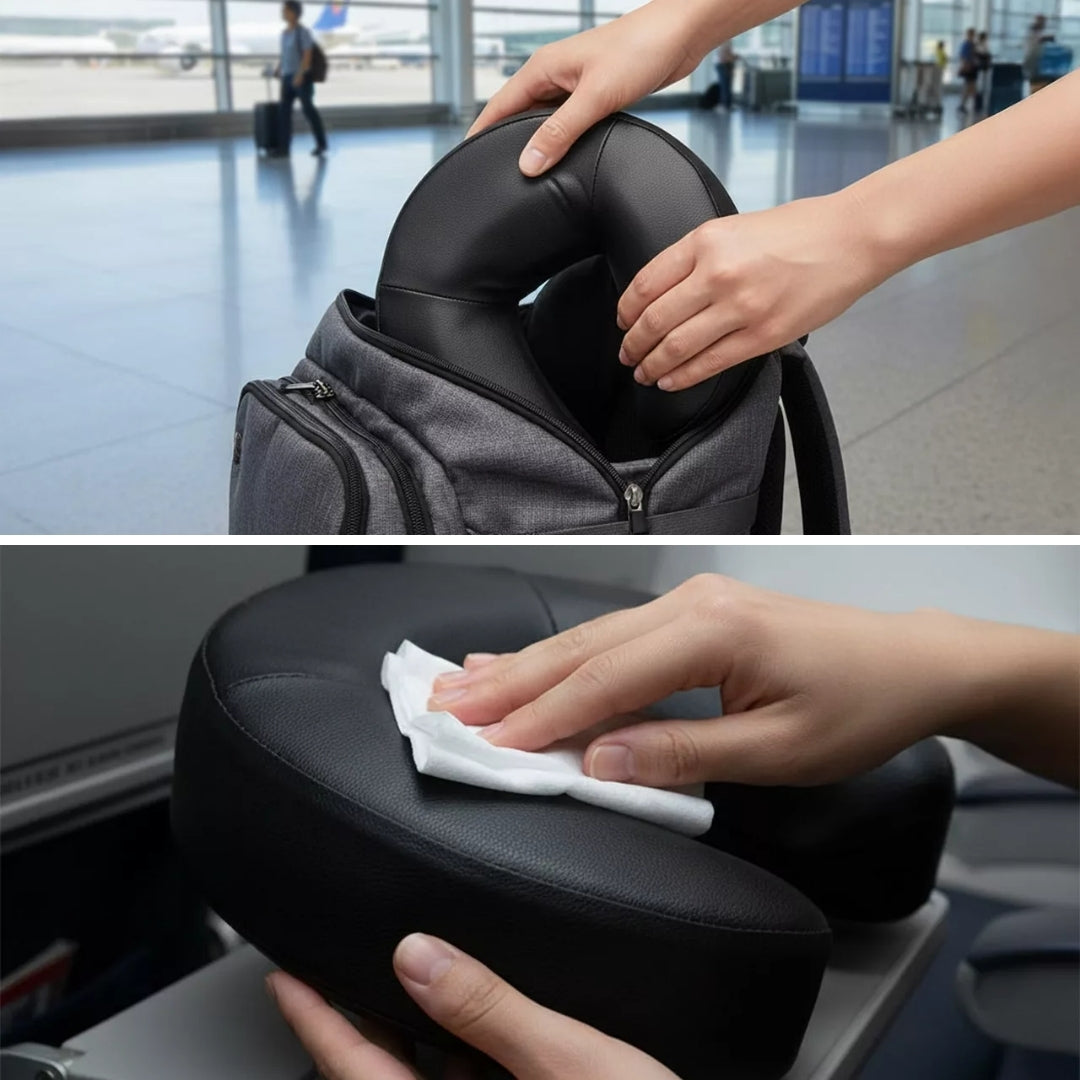 Nakkesmerter Lindring – Ergonomisk U-formet Støtte – Lett Komfort for Flyreiser & Lange Reiser Luvikno