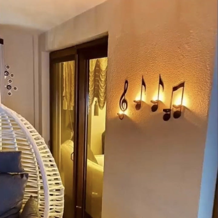 Svart Musikknot Vegglampe Luvikno