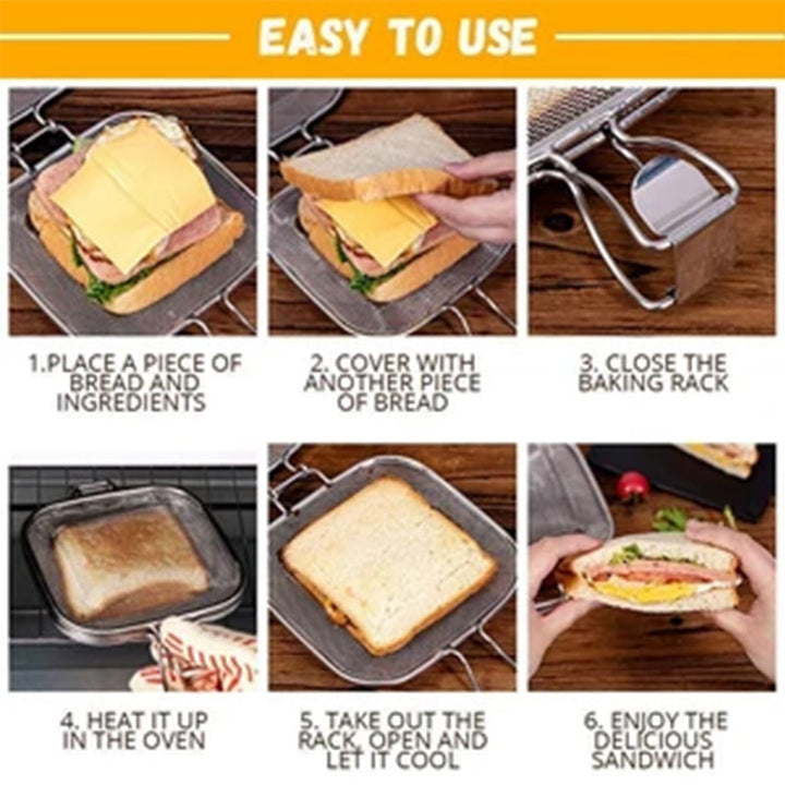 Bærbar Sandwich Riste Rack | Luvikno