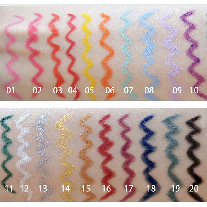 20 PCS Fargede Eyeliner Blyant Sett | Luvikno