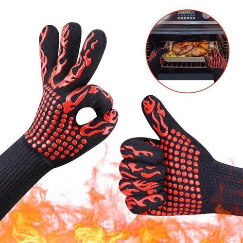 Bequee profesjonelle grillhansker varmeresistente hansker - 1 par | Luvikno