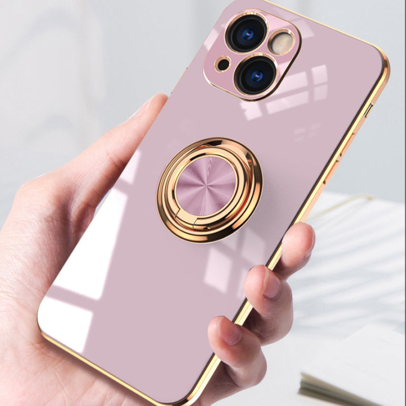 Plateret iPhone-deksel med ring | Luvikno
