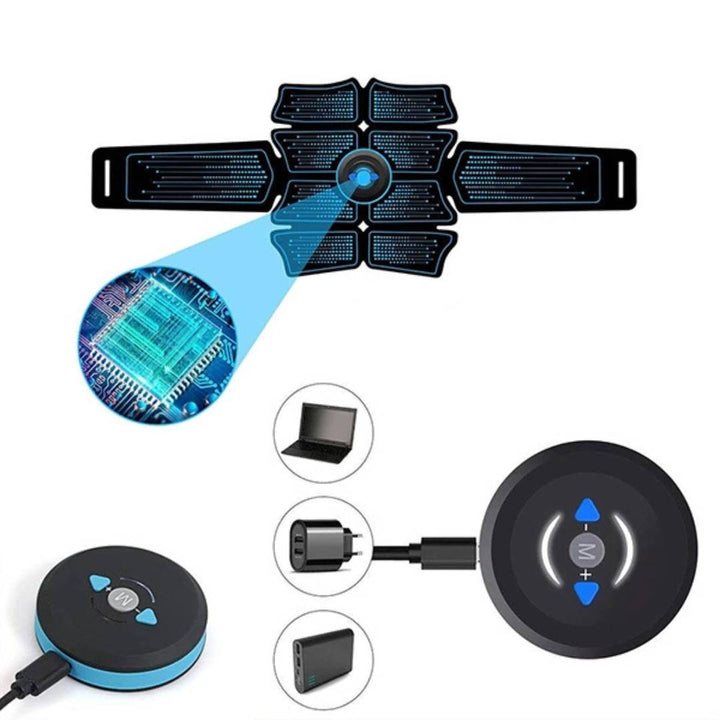 CorePulse Abdomenal Elektrisk Muskelstimulator | Belte for Muskeltoning - Magefettapning - Post-treningsgjenoppretting og Smertelindring Luvikno