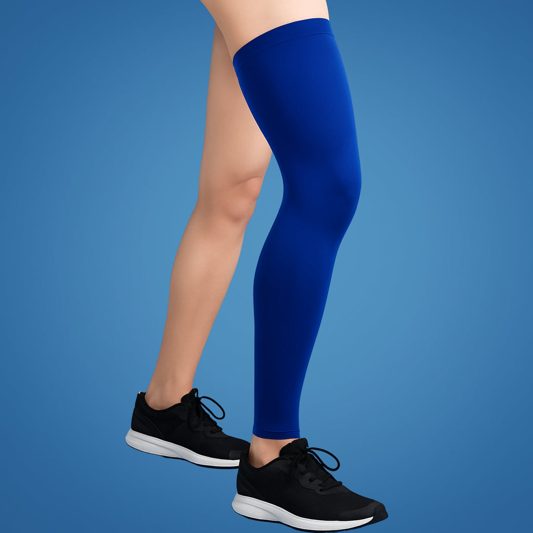FlexiRelief | Full Leg Compression Sleeve – Knee Support – Graduert Trykk – Smertelindring – Gjenoppretting – Hevelse Reduksjon Luvikno