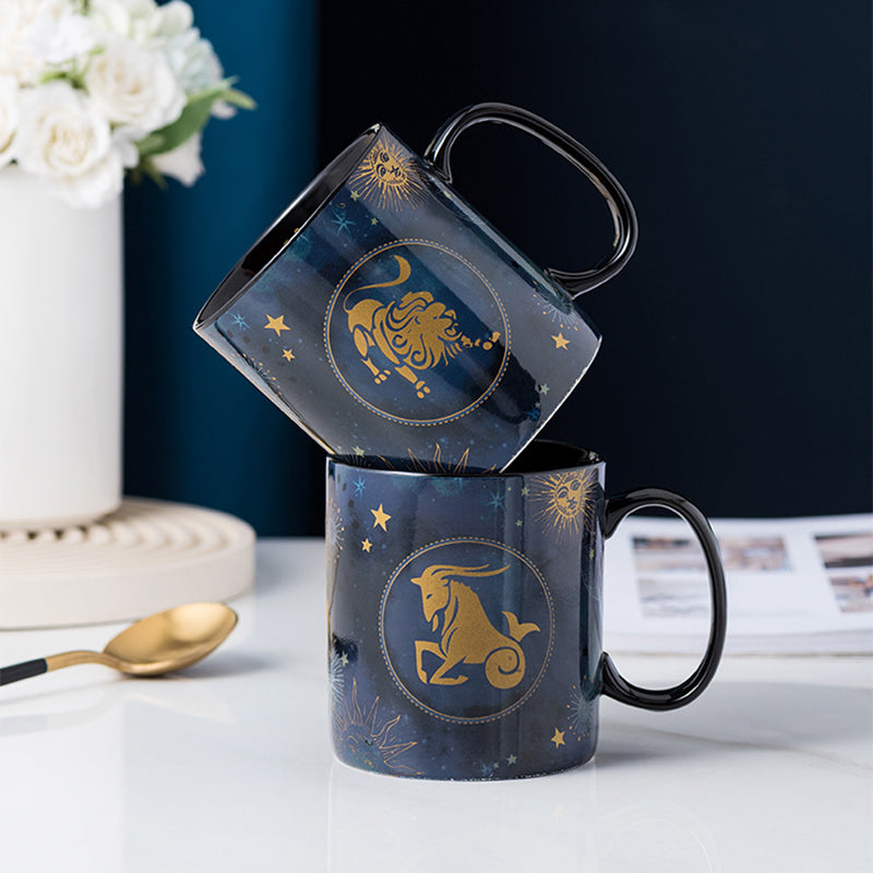 12 Konstellasjoner Krus Kobalt Blå Keramikk Kaffe Krus | Luvikno