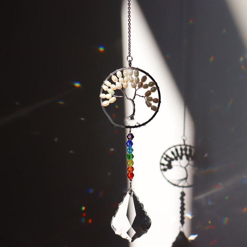 Crystal Wind Chime Tree Of Life Suncatcher | Luvikno