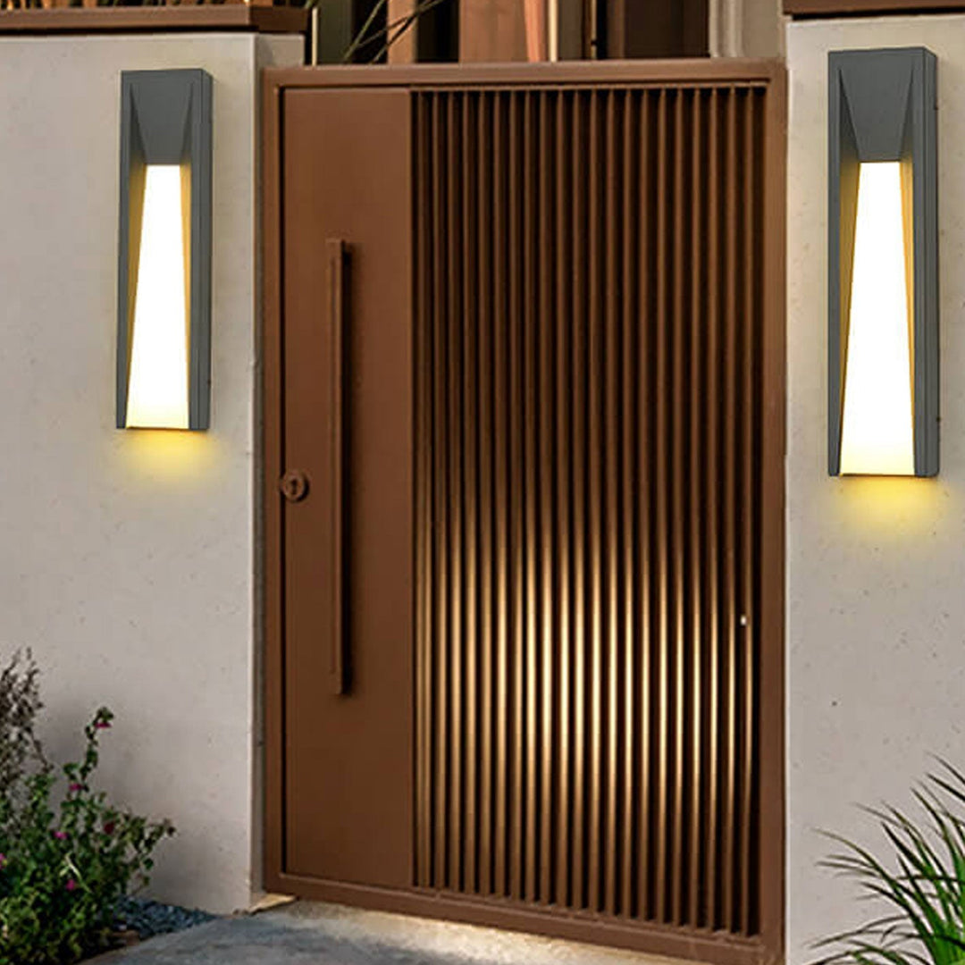 Vanntett Enkel Strip Design LED Utendørs Vegglampe | Luvikno
