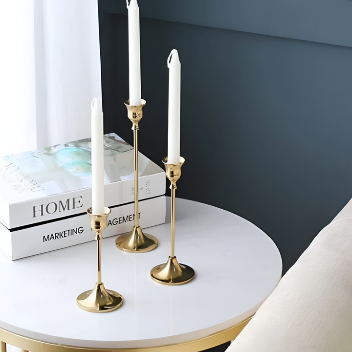 Gull taper lysestake sett | Luvikno