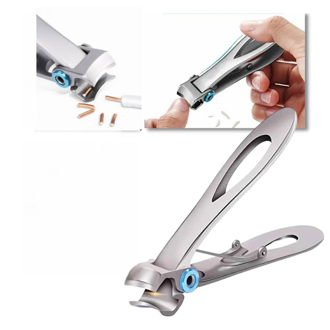 PrecisionTrim Rustfritt Stål Bred Kjevehåndklipper | for Tykke Negler - Skarpe Blader - Ergonomisk Design for Enkel Negleklipping Luvikno