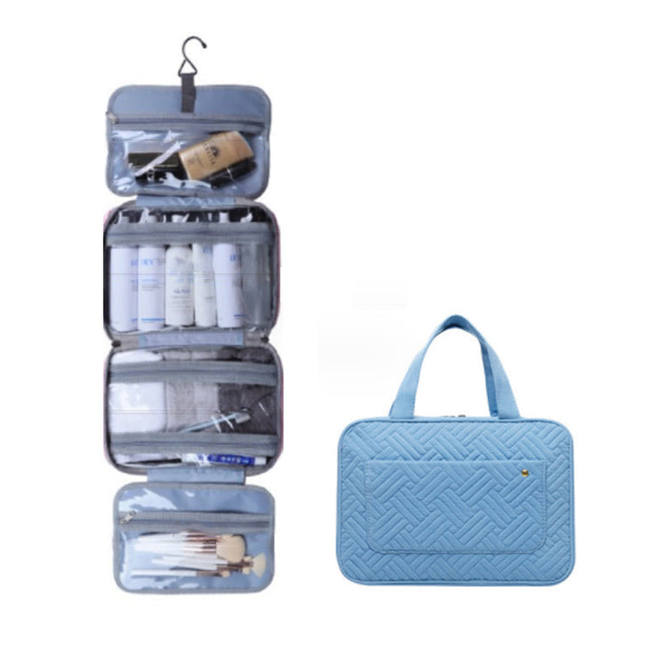 Luvikno | Travelique Reiset kosmetikkorganisator | Kompakt & Vannavvisende | Med 4 Rom & 360° Hake | For Kvinner & Menn