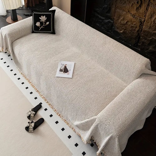 Luvikno | Stripe Herringbone Sofa Cover