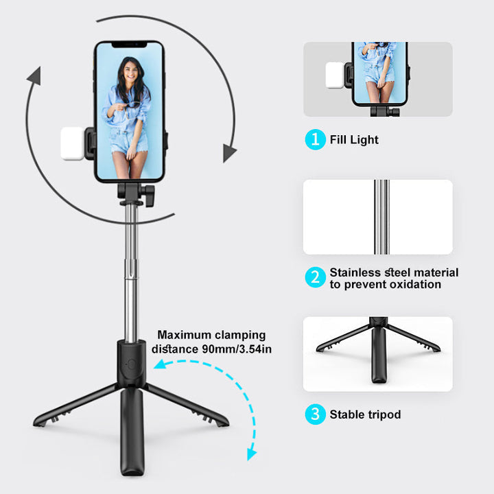 Luvikno | 6 i 1 trådløs Bluetooth selfie-pinne