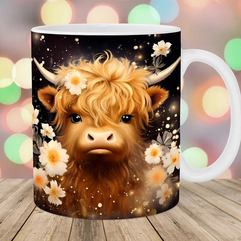 Highland Cow Keramisk Kaffe Mugge | Luvikno